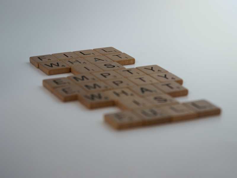 Photo of Scrabble tiles that spell out 